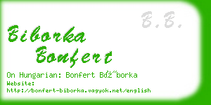 biborka bonfert business card